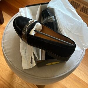 NEW with tags TALBOTS Size 10 wide color black suede gorgeous!